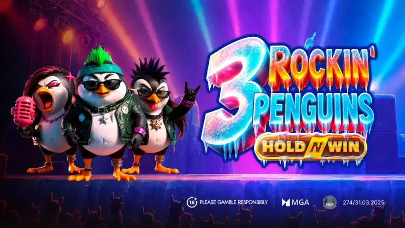 3 Rockin' Penguins Slot Now Live at mBitcasino