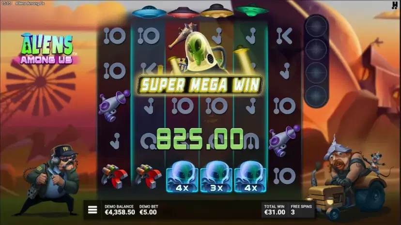 aliens among us bonus games farmageddon
