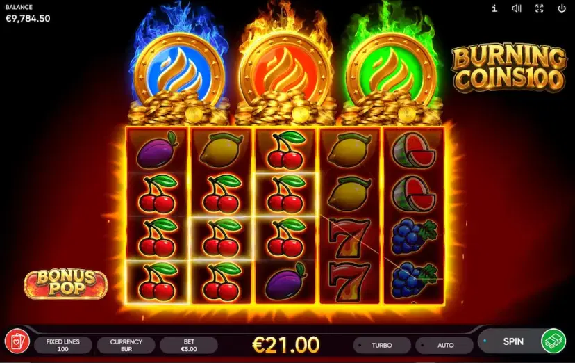 burning coins 100 main features