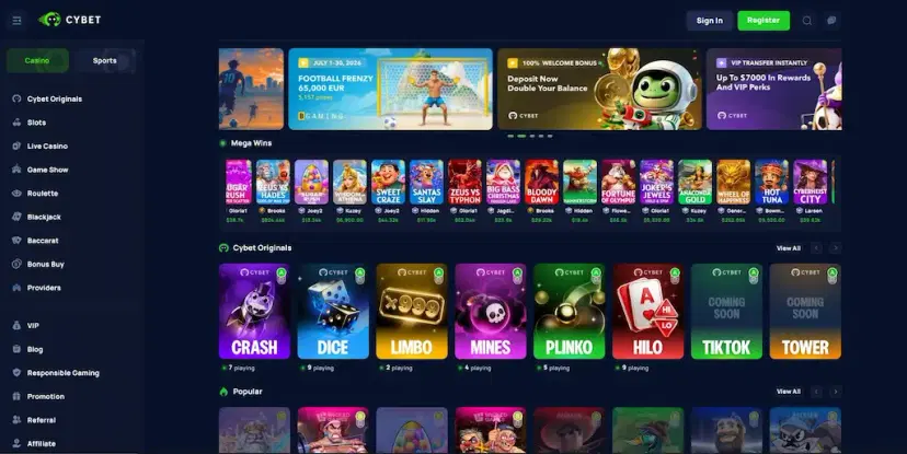 cybet casino crypto july 2026