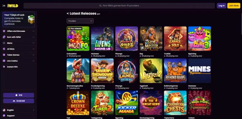 iwild casino games july 2026