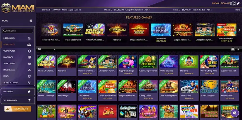 miami club casino games july 2026