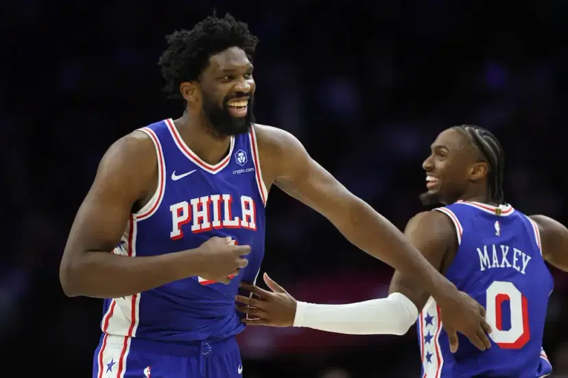 sixers joel embiid and tyrese maxey