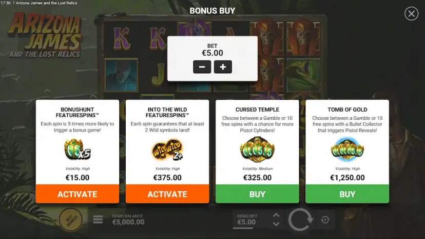 arizona james and the lost relics bonus buy