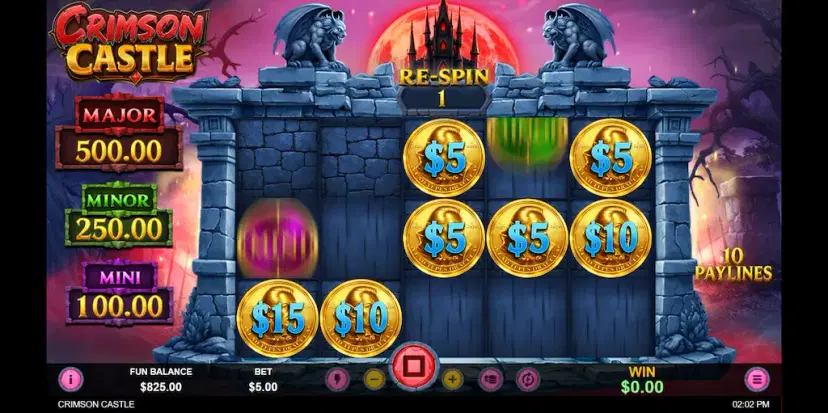 crimson castle hold & spin
