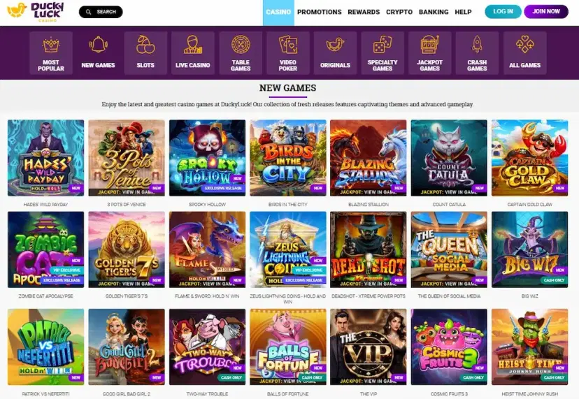 duckyluck casino games oct 2026