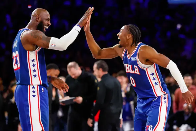 lebron james and tyrese maxey sixers