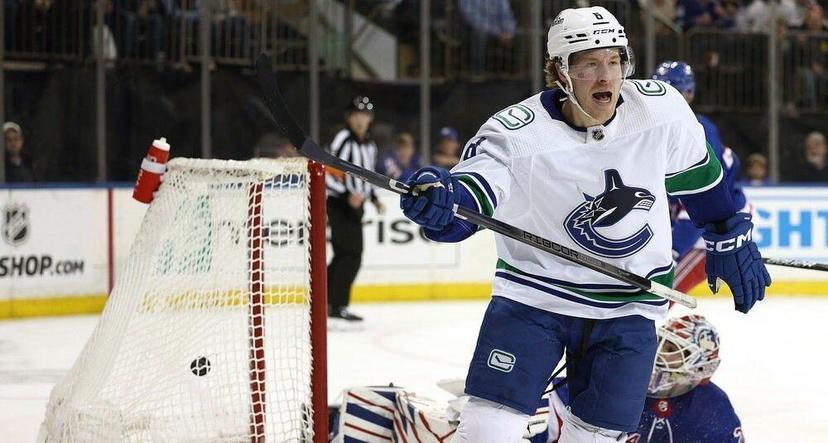 Brock Boeser plays very well against the Kings