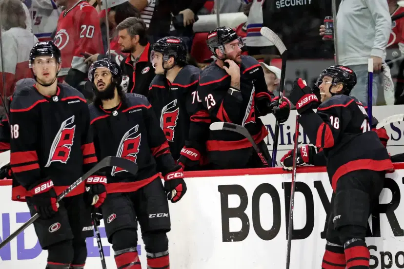 Hurricanes players after loss
