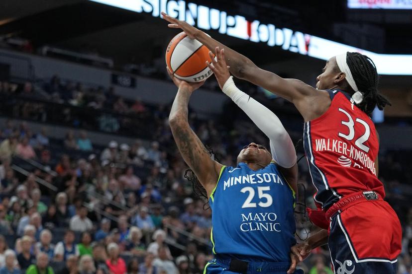 Lynx player going to the rim
