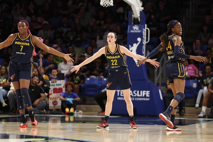 Fever players high fiving