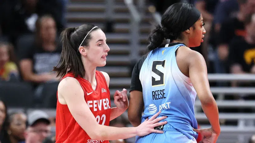 Caitlin Clark and Angel Reese