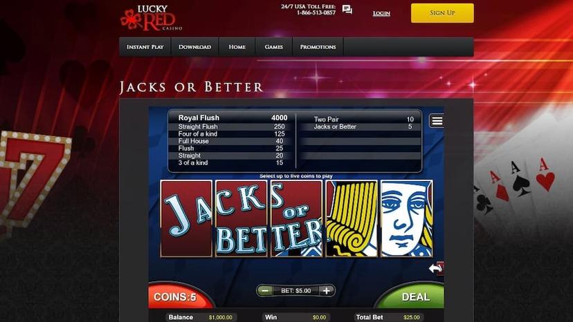 Jacks or Better - Lucky Red Casino