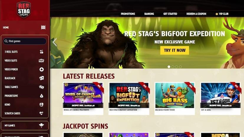 Red Stag Casino home page