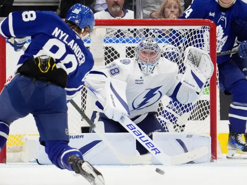 William Nylander and Andrei Vasilevskiy