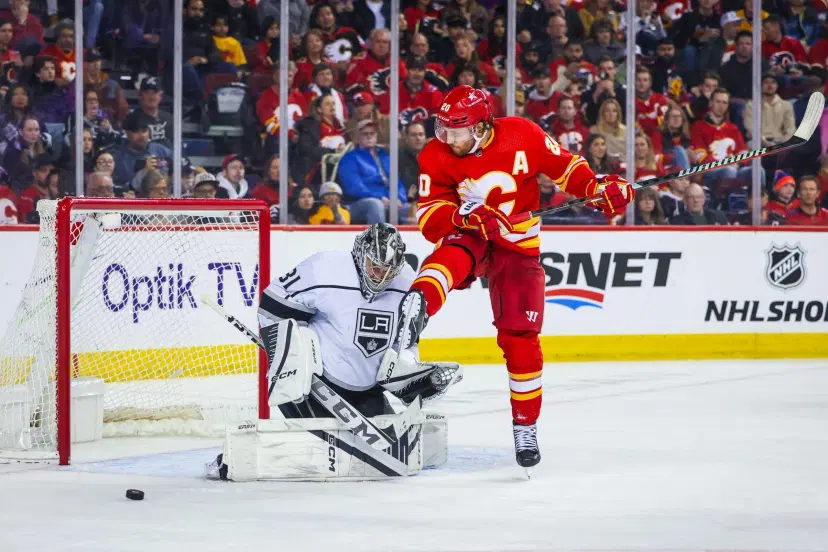 Blake Coleman and David Rittich