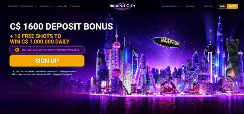 Jackpot City Casino Home Page Apr 2026