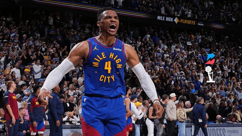 Russell Westbrook flexes