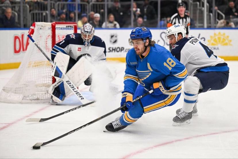 Rob Thomas was the Blues' top point producer last season