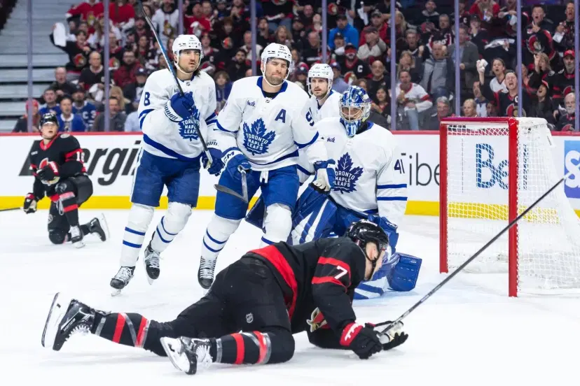 Brady Tkachuk and John Tavares