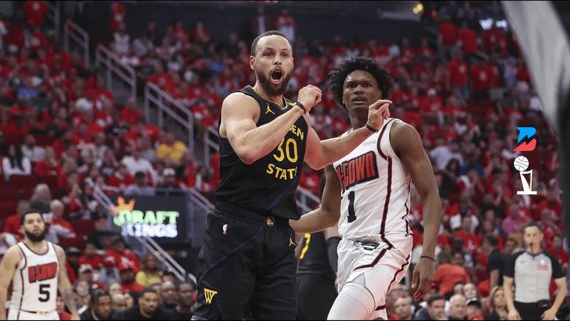 Steph Curry and Amen Thompson