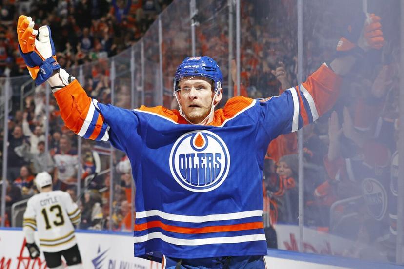 Corey Perry is on the top line with McDavid