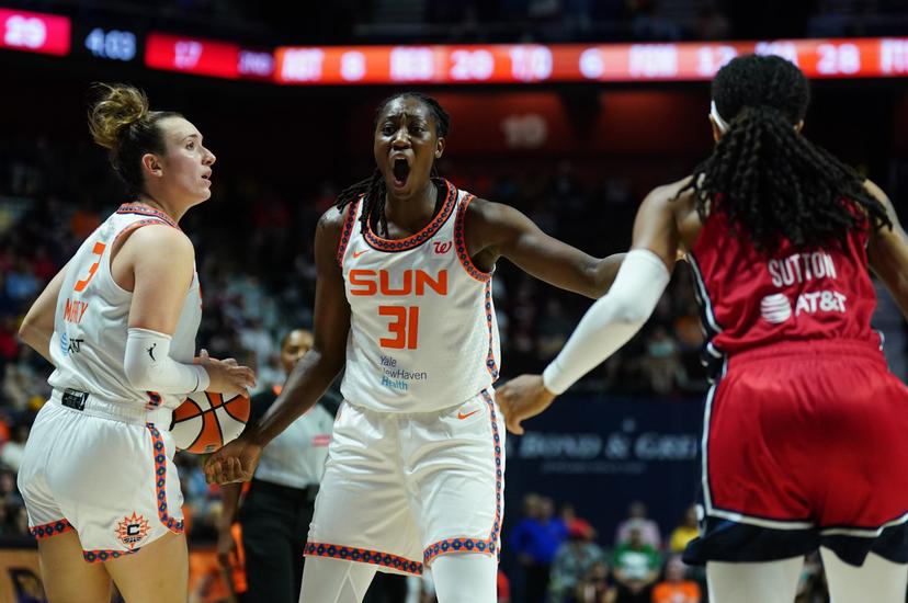 Tina Charles and Marina Mabrey