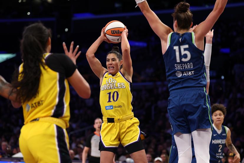 Kelsey Plum and Jessica Shepard.