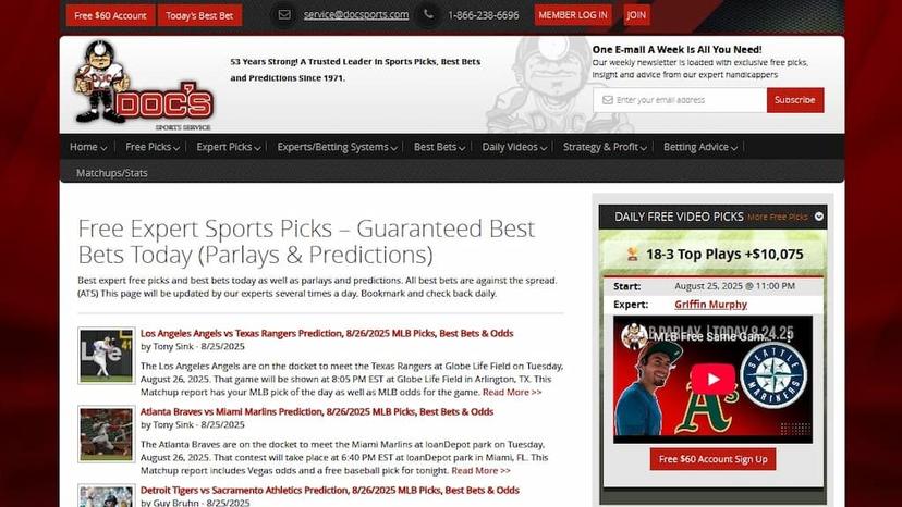 Free Sports Betting Picks at Doc's Sports