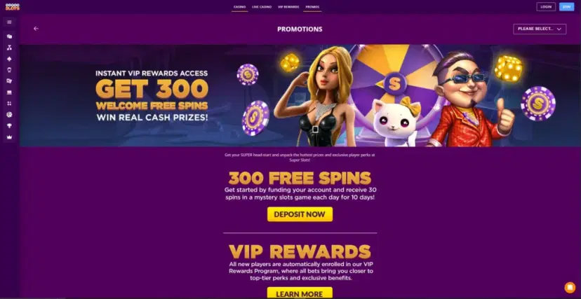 Super Slots Casino Welcome Bonus
