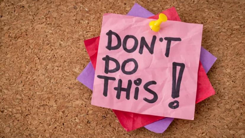 Post-it note saying