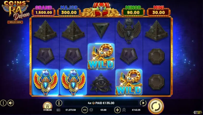 Coins of Ra Deluxe Hold & Win Special Features