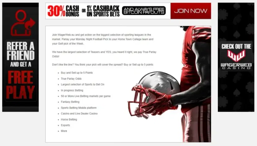 WagerWeb Sportsbook features