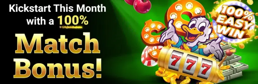 DuckyLuck Casino's 100% EasyWin Bonus