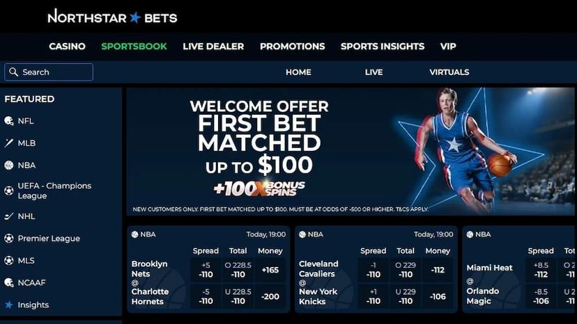 NorthStar Bets sportsbook welcome page