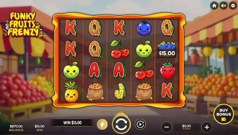 Funky Fruits Frenzy Collect Feature