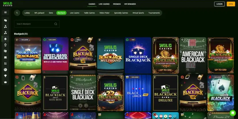 wild casino best blackjack sept 2026