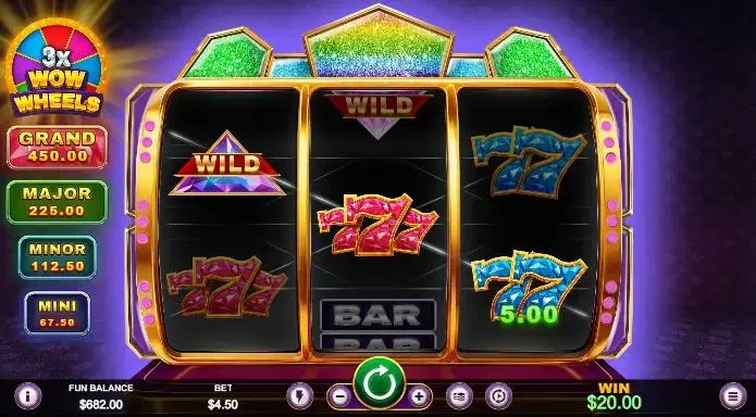 3X WOW WHEELS Nudging Wilds