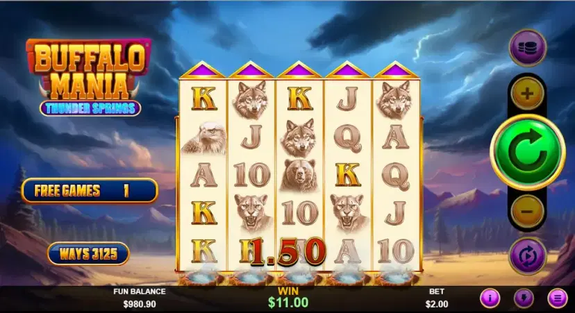 Buffalo Mania Thunder Springs BN News Free Games