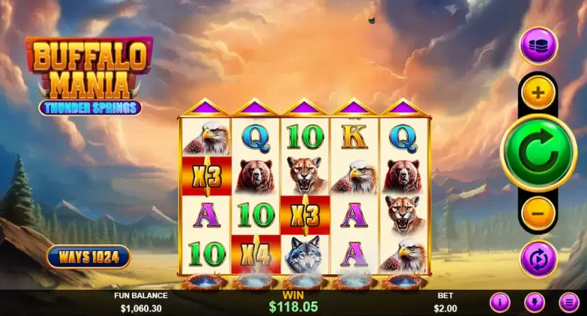 Buffalo Mania Thunder Springs BN News gameplay