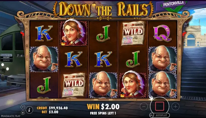 Down The Rails Bonus Spins Features