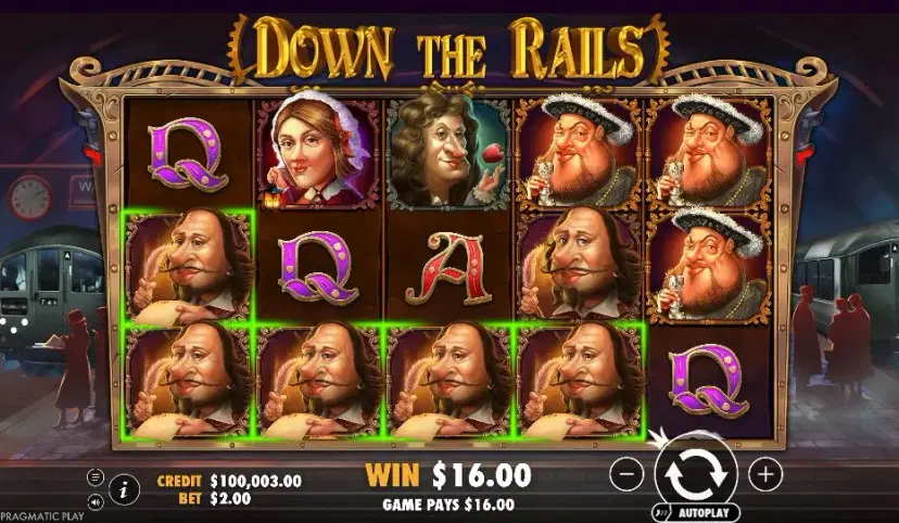Down The Rails Random Spin Features