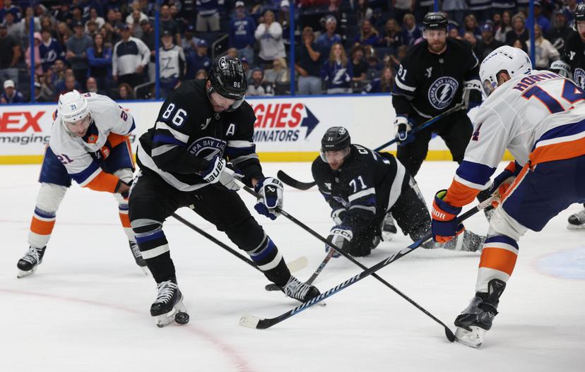 Nikita Kucherov and Bo Horvat