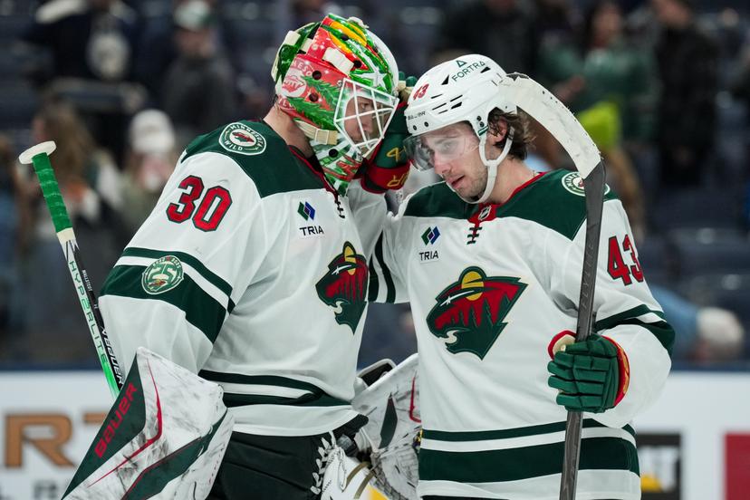 Filip Gustavsson and Quinn Hughes