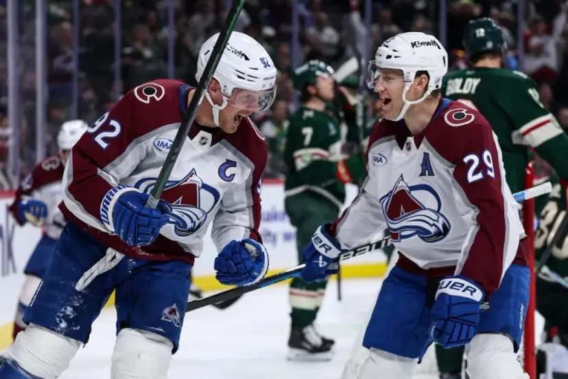 Gabriel Landeskog and Nathan MacKinnon