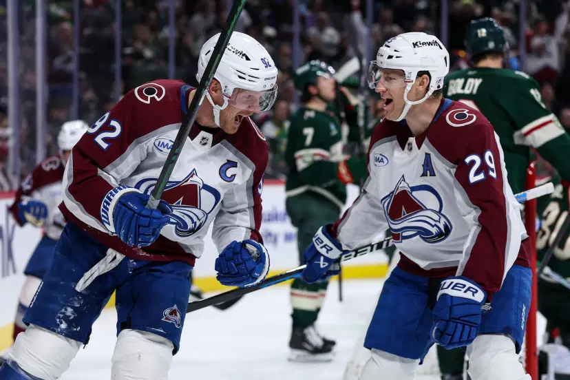 Gabriel Landeskog and Nathan MacKinnon