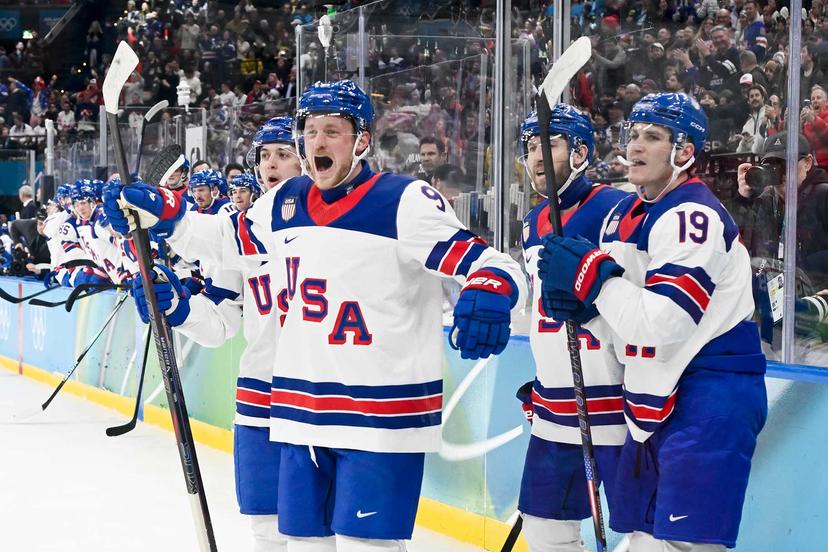 Jack Eichel and teammates