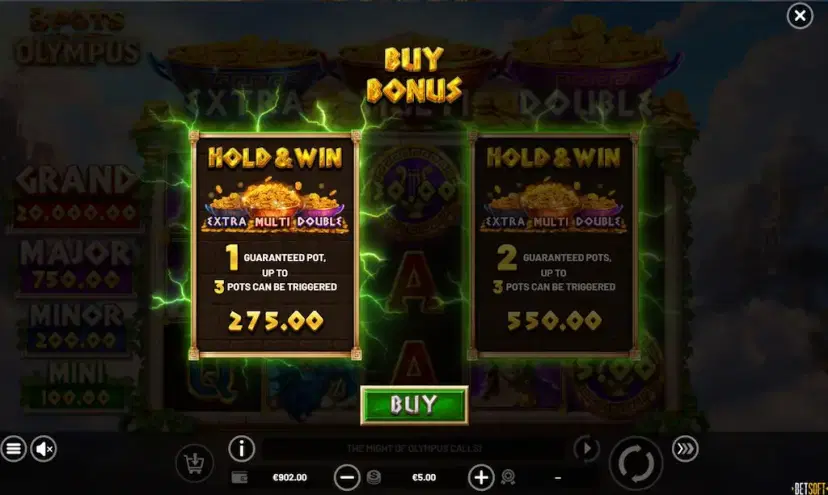 3 Pots of Olympus Buy Bonus