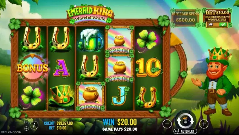 Emerald King Wheel of Wealth Ante Bet