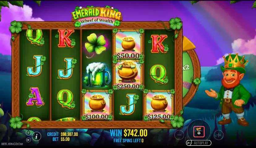 Emerald King Wheel of Wealth main features